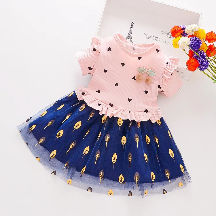 Hot sales!1-7 Yrs 2019 new baby girls summer fashion short sleeve Floral party dress princess | Детская одежда и обувь