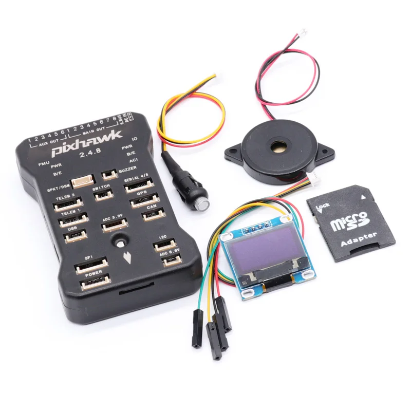 Pixhawk PX4 PIX 2.4.8 32 бит Контроллер полета Автопилот с OSD oled-дисплеем 4G SD переключатель безопасности зуммер для RC квадрокоптера