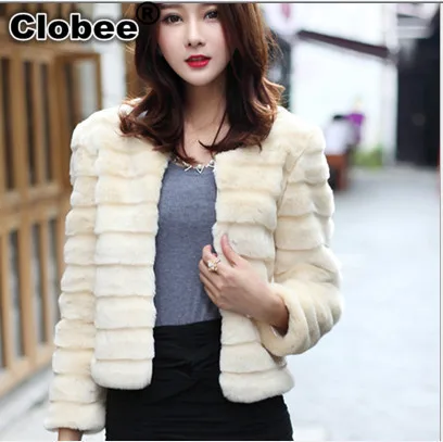 Женская короткая шуба из лисьего меха элегантная теплая для офиса модель V632 на