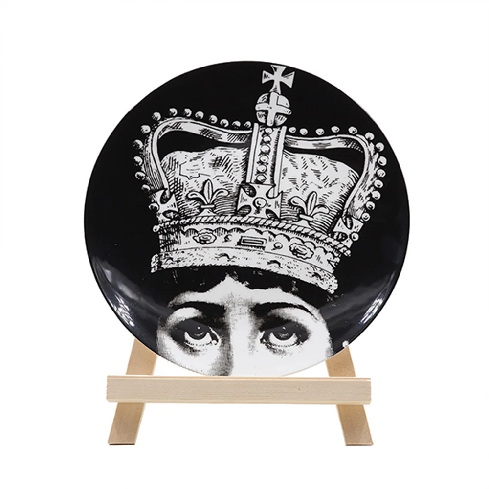 Rosenthal Piero fornasetti тарелки черно белые иллюстрации Висячие блюда комнаты