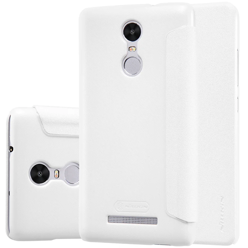Белый Для Xiaomi Redmi Note 3 флип-чехол Nillkin блестящий кожаный флип-чехол для Xiaomi Redmi Note 3 Pro Prime длина телефона 150 мм - Цвет: Белый