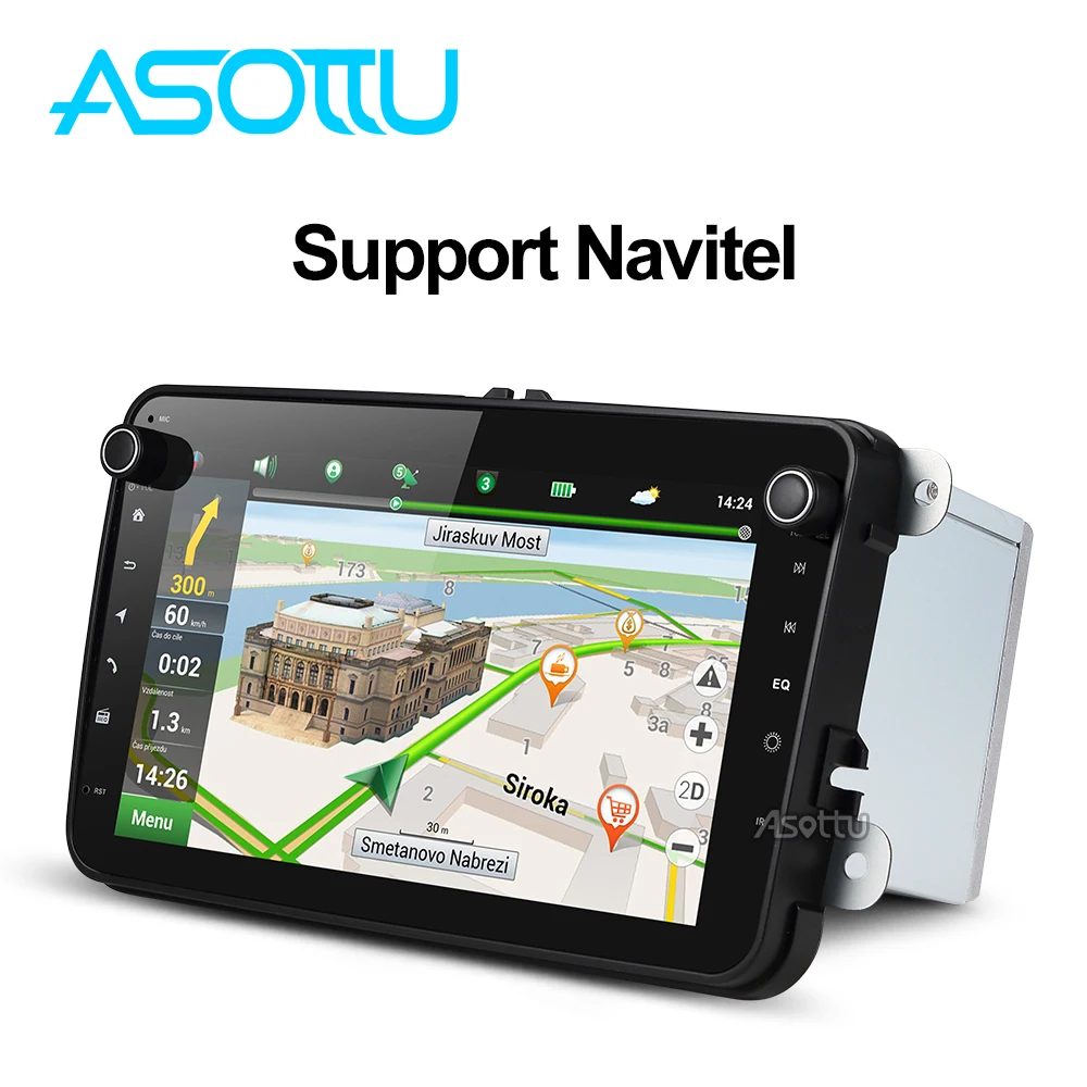 Asottu CDZ8060 android 8,1 автомобильный dvd gps навигатор для skoda для volkswagen golf polo tiguan passat 2 din gps плеер стерео
