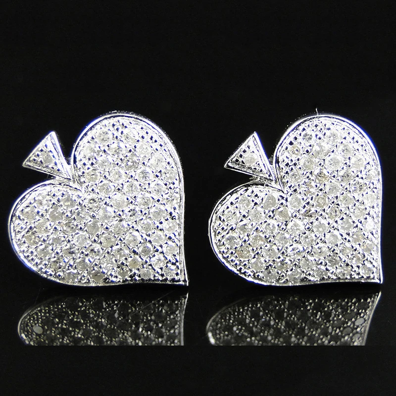 Хип хоп микро проложить AAA циркон камень цвет мужские серьги гвоздики женские