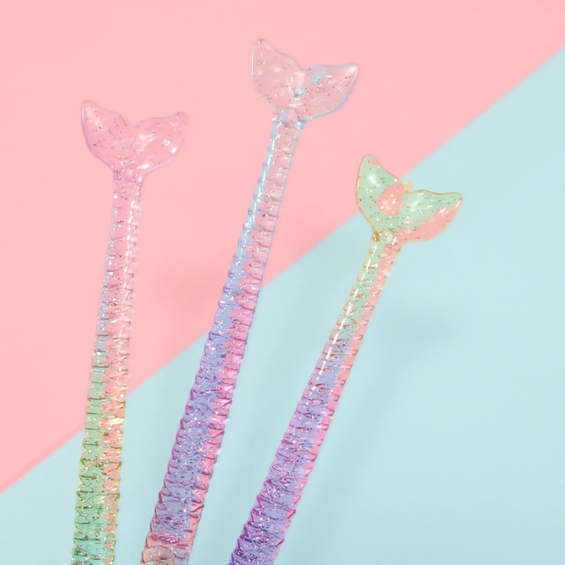 24 шт./партия милые цветные блестящие гелевые ручки 0 5 мм Шариковые черные