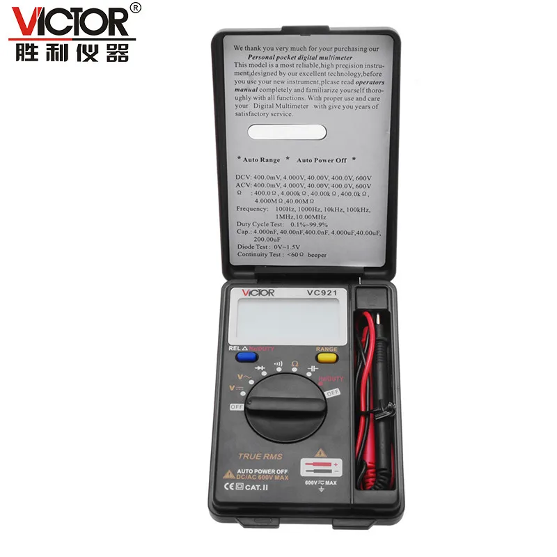 VICTOR VC921 DMM Интегрированный персональный карманный мини цифровой мультиметр|digital