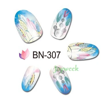 Водные Наклейки для художественное оформление ногтей слайдер Синий Ловец снов