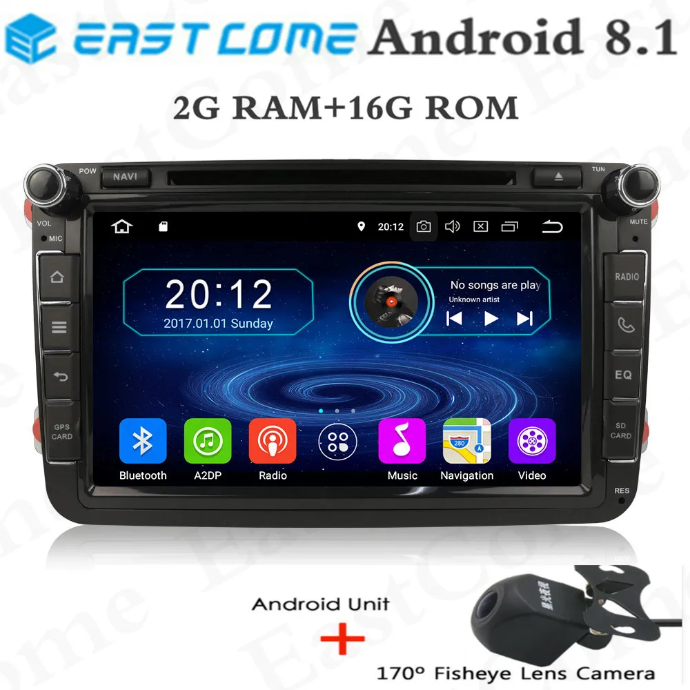 8 &quotQusd Core Android 1 автомобильный DVD GPS Радио для VW PASSAT CC Golf Tiguan Touran Polo EOS SEAT Altea Leon Skoda Fabia