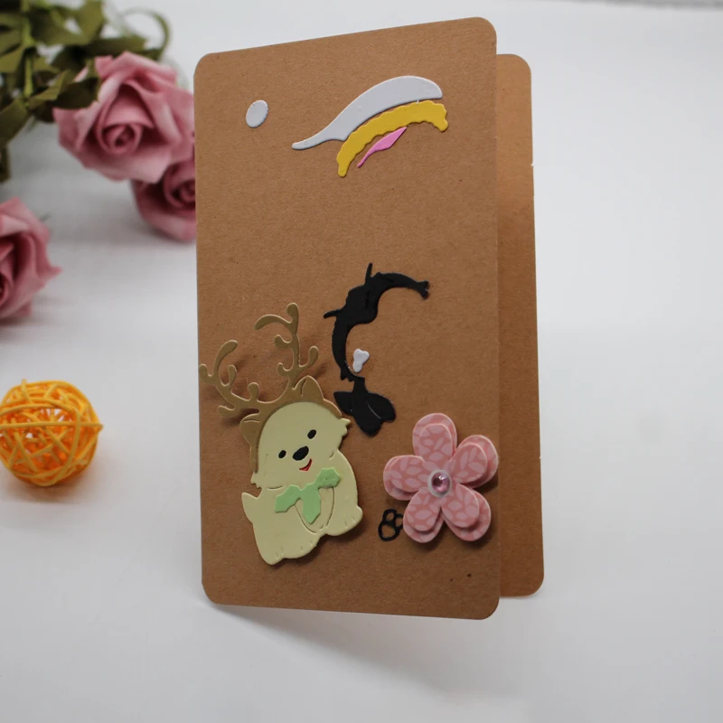 

Metal steel frames Cutting Dies animal flower decoration DIY Scrap booking Photo Album Embossing paper Cards 8.3*7.5cm