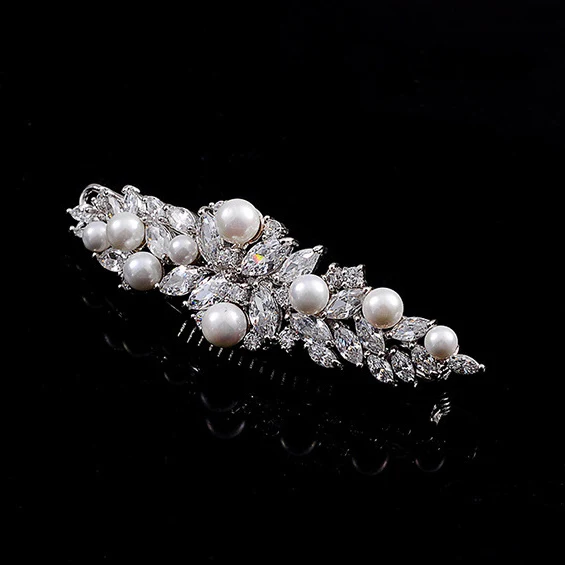 AAA циркониевые аксессуары для волос шпильки роскошные настоящие Свадебные