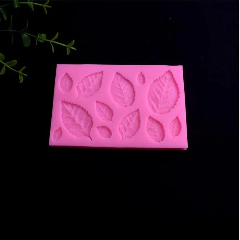 Силиконовый в форме листа пресс форма с листьями для украшения торта инструменты