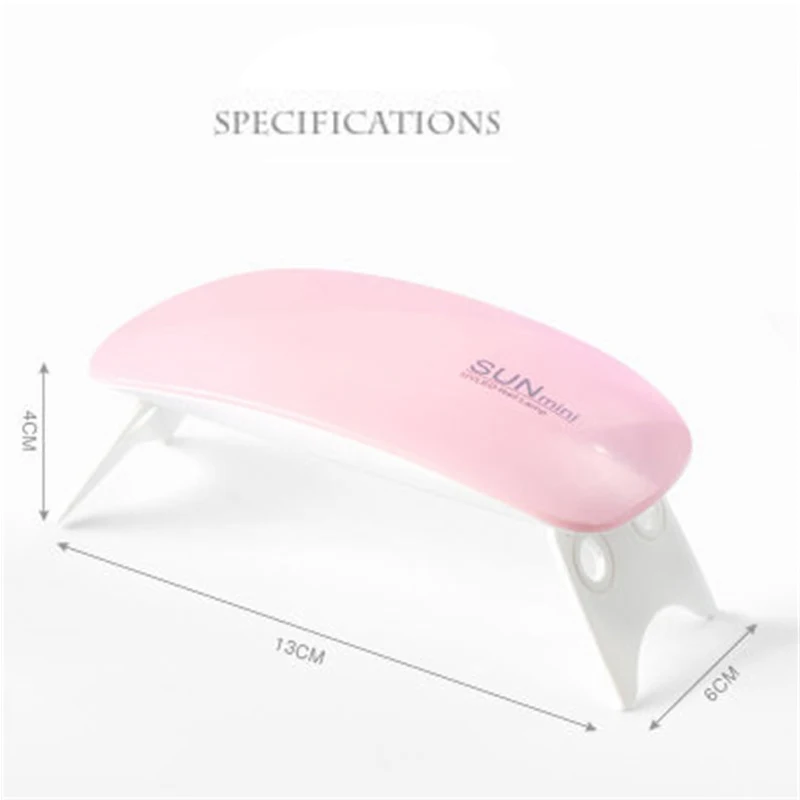 Светодиодная лампа для сушки ногтей портативный мини 6 Вт USB зарядка 45s 60s таймер