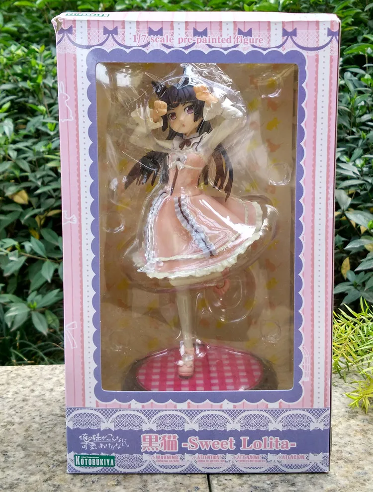 Аниме Фигурка Сексуальная Розовая кошка Kuroneko Сладкая Лолита Ruri Gokou кукла милая девушка OreNo Imouto Ga ПВХ модель игрушки девочка подарок 22 см LELAKAYA
