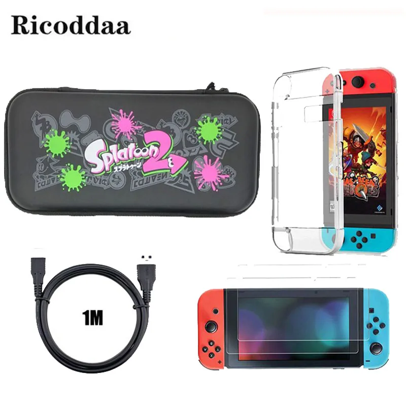 Сумка для NAND Switch 4 в 1 сумка аксессуаров + зарядный кабель протектор чехол пленка