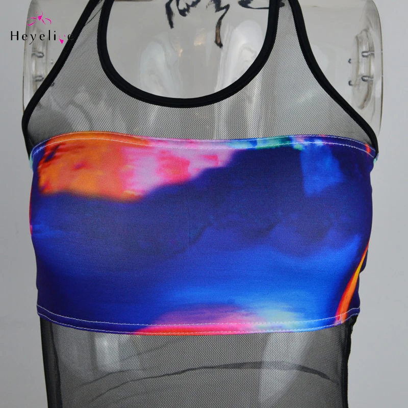 Сексуальный сетчатый купальник женский цельный купальный костюм перспективный