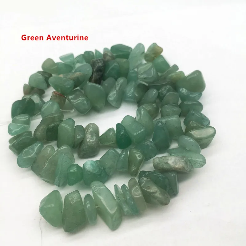 Green Aventurine 8-12 мм чипы из натурального камня бусины драгоценный камень Гравий для изготовление украшений 16,5 дюймов на прядь HK041 - Цвет: Green Aventurine