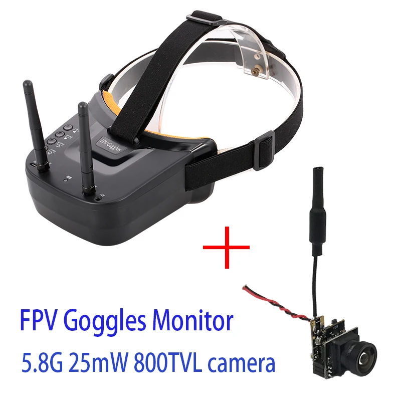 5,8G 40CH двойные антенны FPV очки монитор видео очки гарнитура HD для гонок Дрон с 5,8G 25mW видео передатчик камера