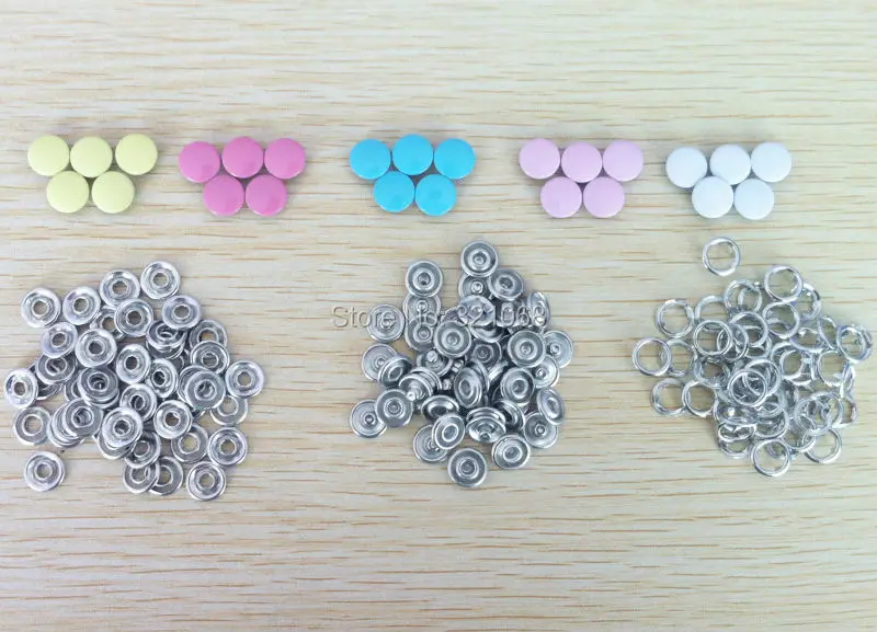 100 компл./лот 9 5 мм Пряжка с твердой поверхностью цветов Медные Кнопки Кнопка для