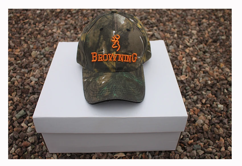 Мужская бейсбольная Кепка Browning Jungle, лидер продаж, бионическая камуфляжная кепка для охоты, рыбалки, бейсбольная кепка из чистого хлопка