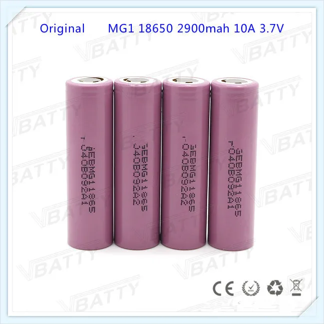100% Оригинальный аккумулятор для LG MG1 2900 мА/ч 10A 3 7 В INR18650 18650 10 А литий ионный LG(1