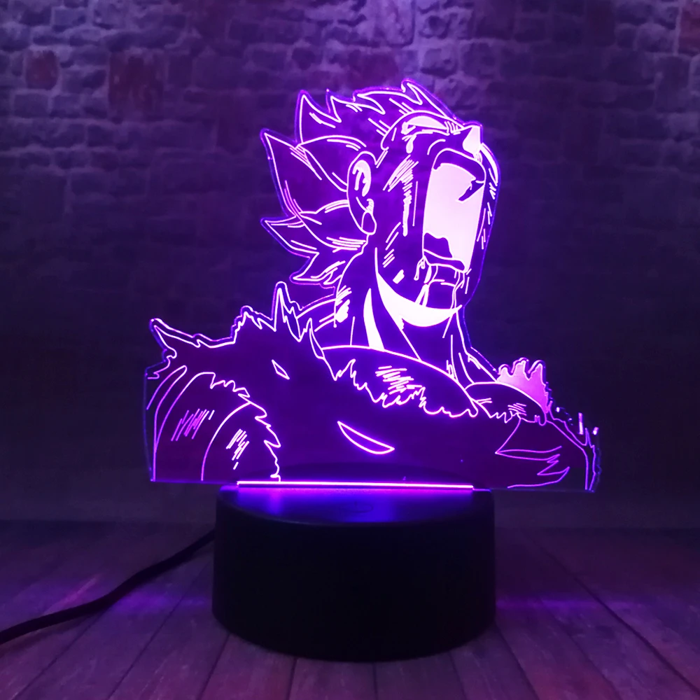 Amroe 2020 Супер Saiyan Vegeta Dragon Ball Z God Goku экшн сила бомбы фигурки 3D 7 цветов ночной