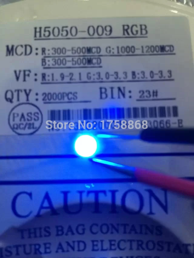 100 шт. 5050 RGB SMD/SMT LED PLCC 6 3 кристальные супер яркие светильники высокое качество SMD