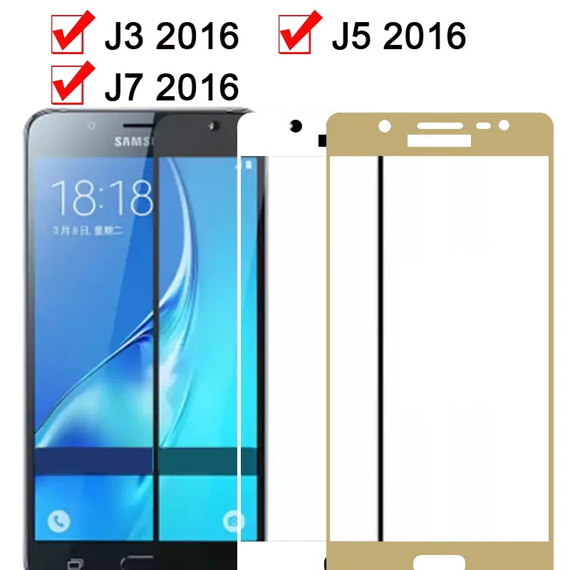 Защитное стекло закаленное 9h для samsung j3 j5 j7 2016 J3 J5 J7 3j 5j 7j j72016 | Мобильные телефоны и
