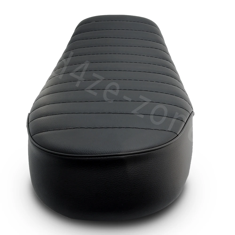 Black Motorcycle Cafe Racer Seat Scrambler Vintage Flat Saddle Flat pan Retro Seat For Honda CG CB200 CB350 CL350 CB400 XJ XS KZ