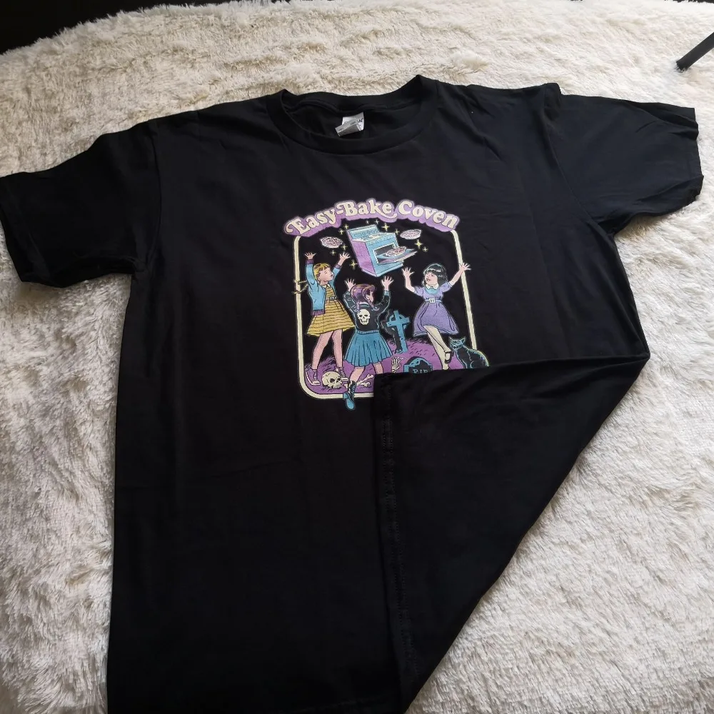 Hillbilly New Casual Short Sleeve Black T-shirts Punk Print Easy Bake Coven Women's Tees &amp Tops Female Summer Plus Shirts | Женская