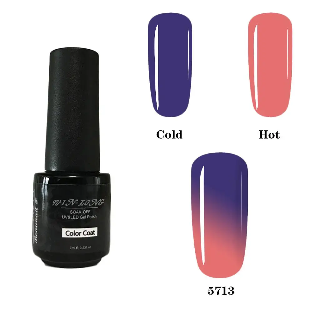 Тепла Температура изменения 7 мл гель лак для ногтей Хамелеон Гибридный Лаки УФ