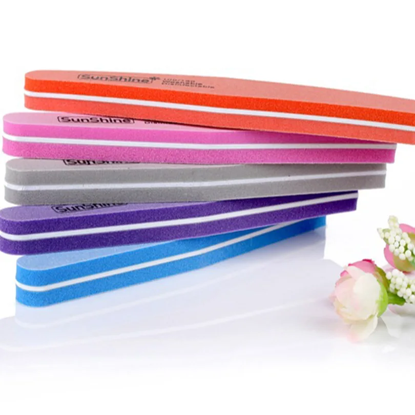 Набор губок в форме пилочки для ногтей новый стиль двусторонняя Шлифовальная