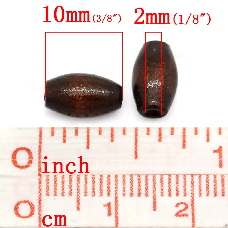 Горячая Распродажа деревянных бусин в форме овальных Кофе для изготовления