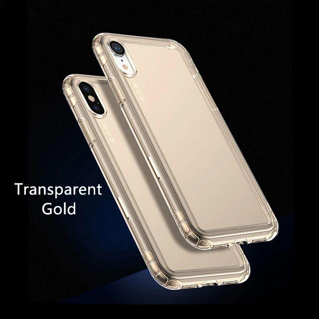 Transparent Gold Противоударный чехол для телефона Baseus для iPhone Xs, XR, Xs, Max, Прозрачная мягкая защитная задняя крышка из ТПУ для, новые аксессуары для iPhone, чехол - Цвет: Transparent Gold