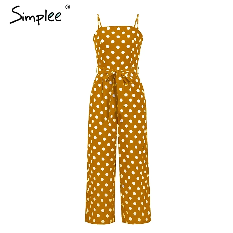 Simplee Спагетти ремень в горошек винтажный комбинезон женский пояс с высокой