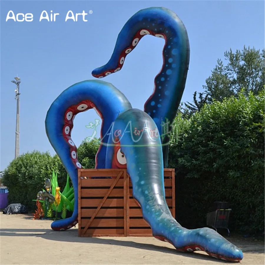 Art show decoration inflatable octopus model Printing Octopus sea monster with 3 legs and blower for sale | Игрушки и хобби