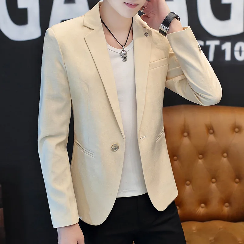 

HO new 2020 four seasons long bamboo fiber Suit leisure men's blazer Fine plaid Spare a blazer