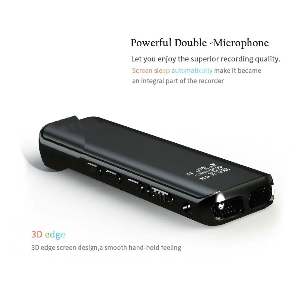 Vandlion V87 Профессиональный цифровой диктофон MP3 музыкальный плеер Спортивный Портативный USB 16 Гб медиаплеер мини Walkman