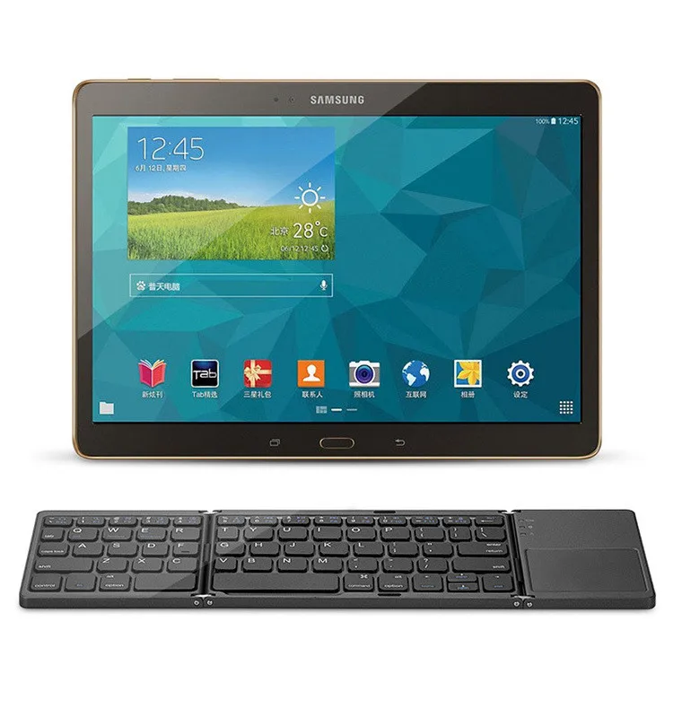 Складная клавиатура портативная беспроводная мини-клавиатура с тачпадом для