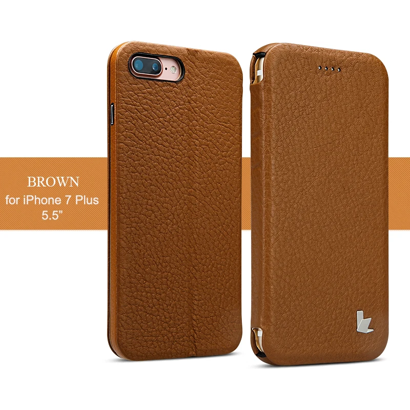 Jisoncase откидная крышка из натуральной кожи чехол для телефона для iPhone 7 7 plus Магнитная подставка противоударный чехол для iPhone 8 8 plus Винтаж