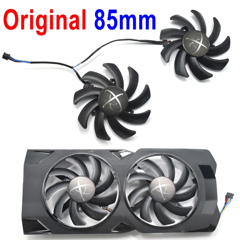 Original 85MM Fan 85 мм FDC10H12S9-C 0.35AMP 4Pin Вентилятор охлаждения Замена для XFX RX 470 470D 480 460 RX480 RX380X R9 270A Графика охлаждения - Цвет лезвия: Original 85MM Fan