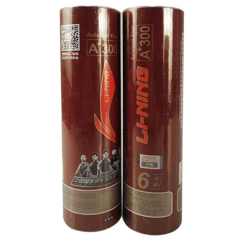 1 баррель = 6 шт скорость 76/77 LI-NING Волан для бадминтона A + 100/A 300 Международный мяч