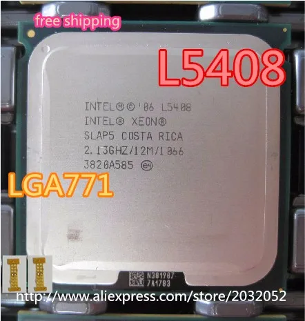 Серверный процессор Intel Xeon L5408/2,13 ГГц/LGA771/кэш L2 12 МБ/четырехъядерный/(работает на материнской плате LGA 775 2 штуки бесплатно