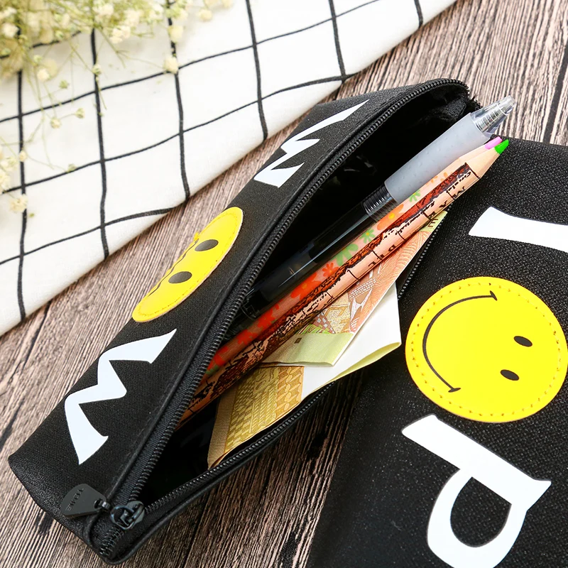 MUMO Улыбающееся треугольный Карандаш Чехол сумка для канцелярских