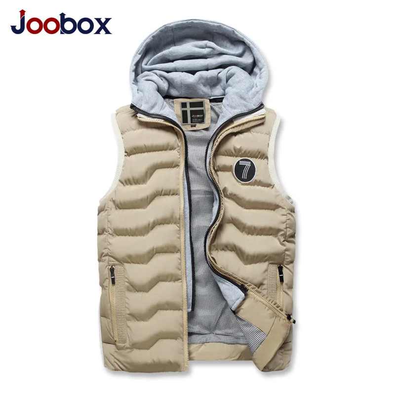 JOOBOX 2018 Новая повседневная мужская куртка без рукавов veste homme Зимняя Толстая