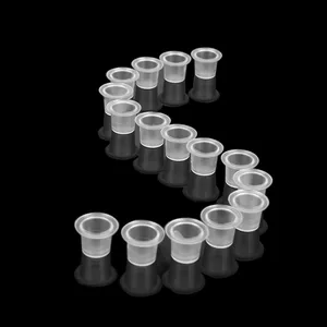 Колпачки одноразовые для чернил для татуировок, 100 шт., чашки для пигментов прозрачные, для перманентного макияжа