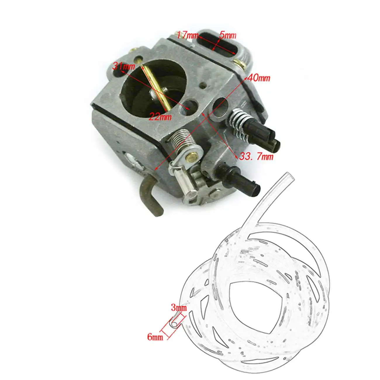 

New Fuel Line & Carburetor Fits STIHL 044 046 MS440 460 Chainsaw