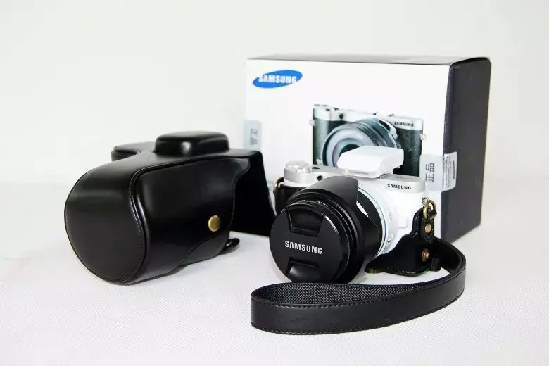 Винтажная кожаная сумка для камеры Samsung NX300 чехол с плечевым ремнем из
