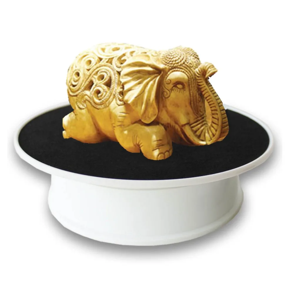 Электрическая вращающаяся витрина поворотный стол черная бархатная основа для