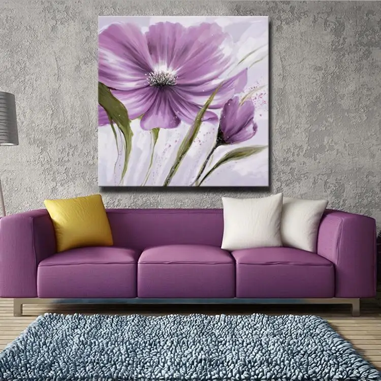 

Cheap price Beautiful 2016 abstract flower painting decorative flower oil painting on canvas for living room decoration