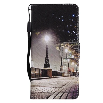 Чехол-книжка с откидной крышкой для huawei P Smart, милый кожаный бумажник с кошкой, чехол для телефона huawei P Smart, чехол Etui Capinha Hawei - Цвет: I