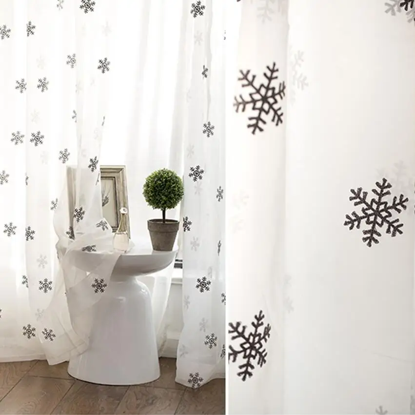 Снежинка Белый Шторы для Гостиная современные тюлевые шторы s детские комнаты